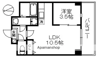 アリエス今宿I【2階】の間取り