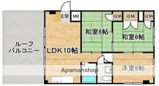 レジデンス秀峰【4階】の間取り