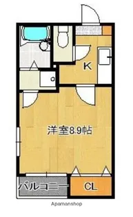 コンフォートベネフィス福大前Ⅳ【2階】の間取り