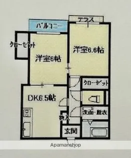 サンライズ原【2階】の間取り