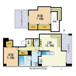 高取K−FLAT【7階】の間取り