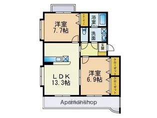 ラ・バンブーシャポー【2階】の間取り