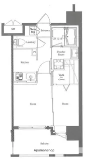 エンクレスト舞鶴Ⅱ【7階】の間取り