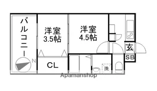 エステートモア・薬院ジョイ【6階】の間取り