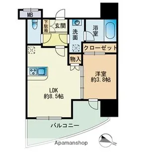 パークアクシス博多【11階】の間取り