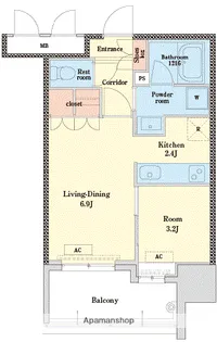 RJRプレシア博多【5階】の間取り