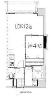 ヴァーグポルトグラン【9階】の間取り