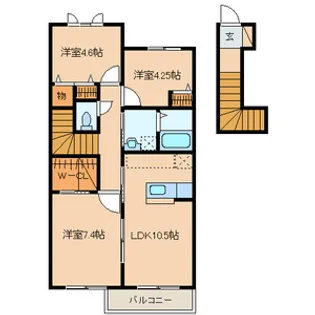 メゾン下方【2階】の間取り