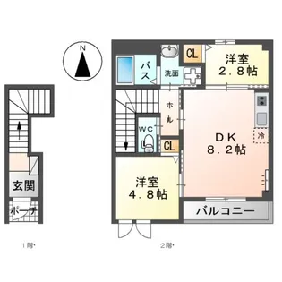 BSAP(ビーエスエーピー)【2階】の間取り