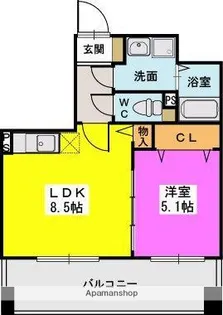 ラヴィ ヌーヴォ【4階】の間取り