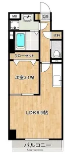 アンプルールベトンRosso【3階】の間取り