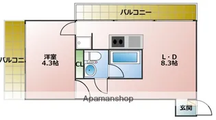 西新テングッドシティ SAVOY【11階】の間取り