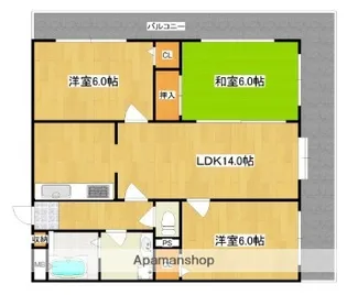 エルグランド大産【3階】の間取り