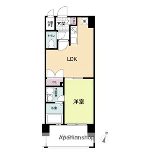 レジディア薬院大通(旧名プレミネンテパーク薬院大通)【3階】の間取り