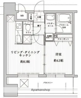アクタス天神北【7階】の間取り