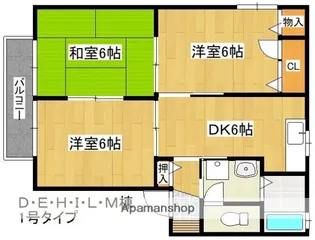 スペースイン上山門パークシティ【2階】の間取り