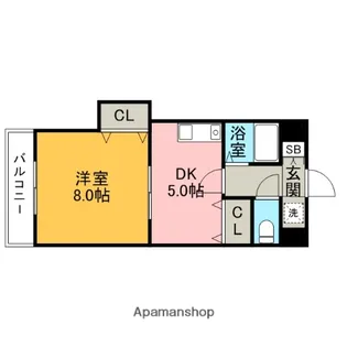 エリーナ高宮【3階】の間取り