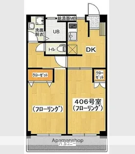 コーポ松永【4階】の間取り