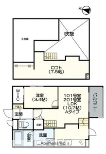 フェリシア高宮【2階】の間取り
