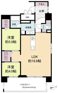 ウェルブライト博多ステーション【14階】の間取り