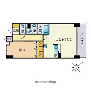 レジデンス博多【9階】の間取り