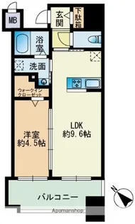 CLUB赤坂レジデンス【7階】の間取り