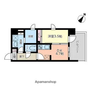 ヴィラージュ天神南ストリート【8階】の間取り