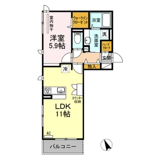 第3アヴェニュー【3階】の間取り