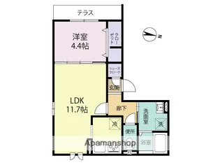 D-room姪浜駅南【1階】の間取り
