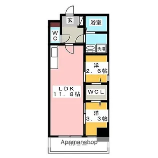 MODERN PALAZZO天神南【5階】の間取り