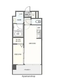 ヴィラージュ博多駅南【9階】の間取り