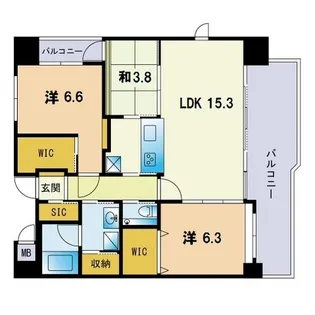 アクシオン大手門プレミアム【11階】の間取り
