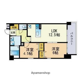 GIRASOLE TENJIN【10階】の間取り