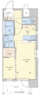 1LDKの間取り画像