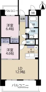レセーナ姪浜【3階】の間取り