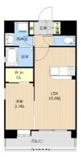 GLCクレイン天神南【8階】の間取り