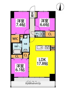 3LDKの間取り画像