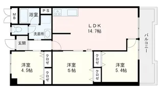 南小笹ヒルズビレッヂ【1階】の間取り