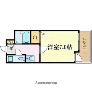 エステートモア天神DUO【4階】の間取り