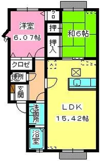サンヒルズ片江【2階】の間取り
