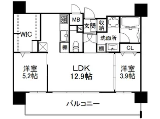 エンクレスト天神AVANT【11階】の間取り