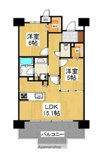 レジア赤坂テラス【6階】の間取り