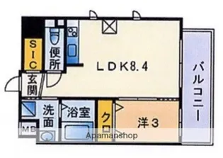 フローレンス桜坂【6階】の間取り