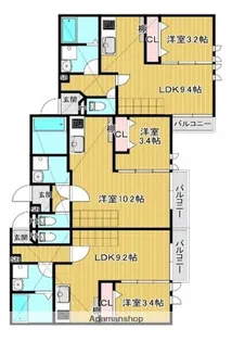 ウィンクルム・CALM【1階】の間取り