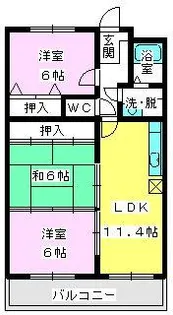 クレール・コモⅡ【2階】の間取り