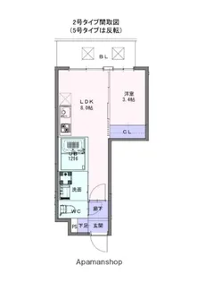 ヴィラージュ天神【8階】の間取り