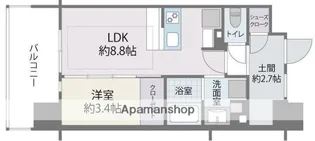 デュオフラッツ西新EAST【10階】の間取り