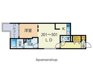 GRANPASEO大濠【4階】の間取り