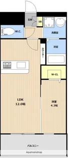 KL TOJIN EAST【4階】の間取り