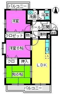 レジオン・ドヌール【2階】の間取り